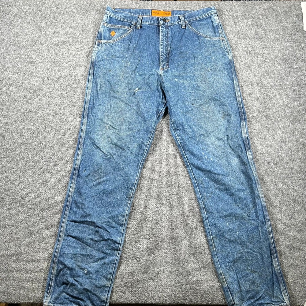 Wrangler Jeans Mens 38x36 Riggs Workwear FR Blue Cotton Denim Flame Resistant